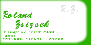 roland zsizsek business card